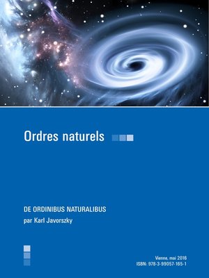 cover image of Ordres Naturels